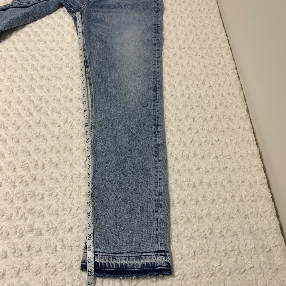 RE/DONE 70's High Rise Skinny Boot Released Hem Jeans in Opal Indigo Sz 32 - Picture 15 of 15